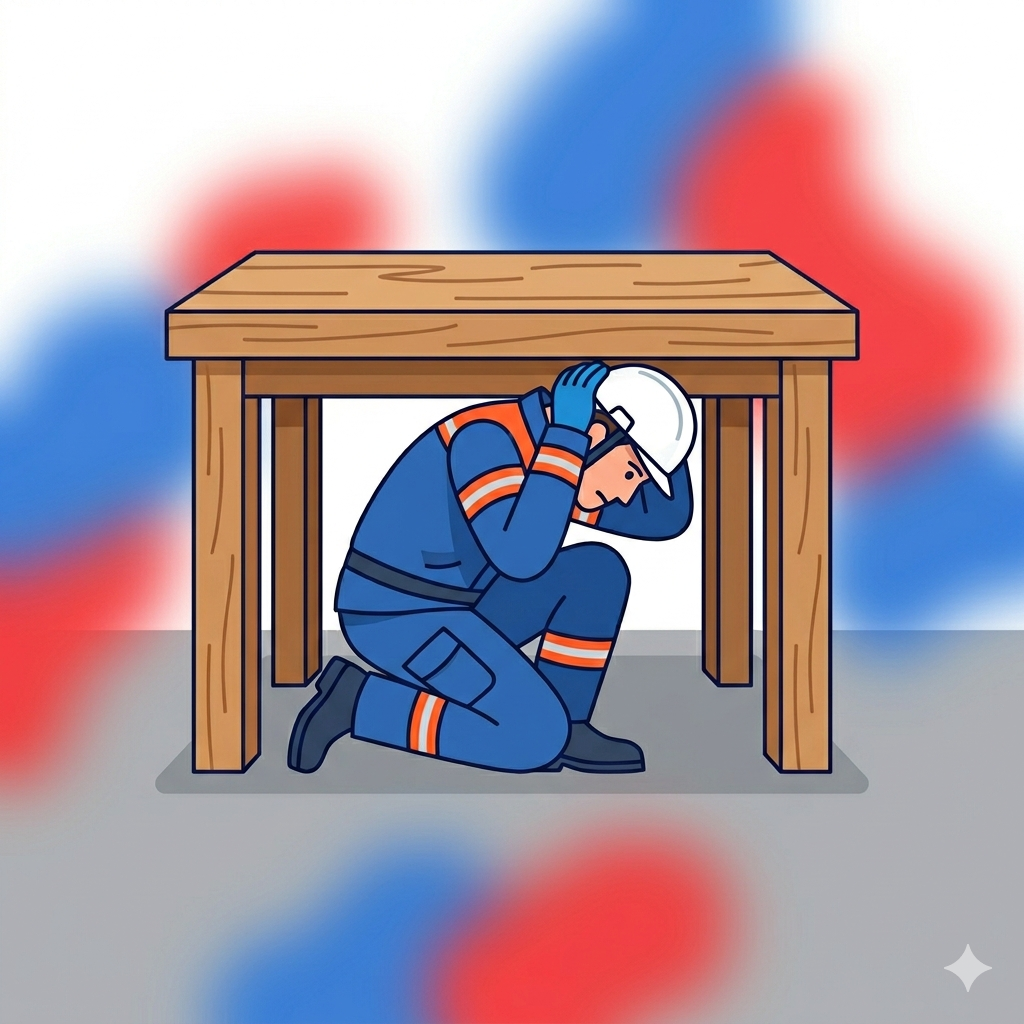 Укрытие под столом